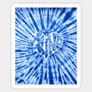 Be Kind Blue Tie Dye Sticker